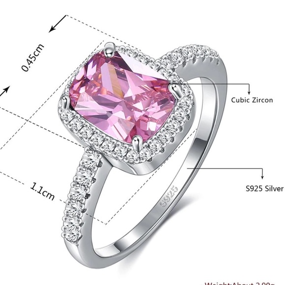 Real Sterling Silver Emerald Gemstone Ring - Picture 3 of 4